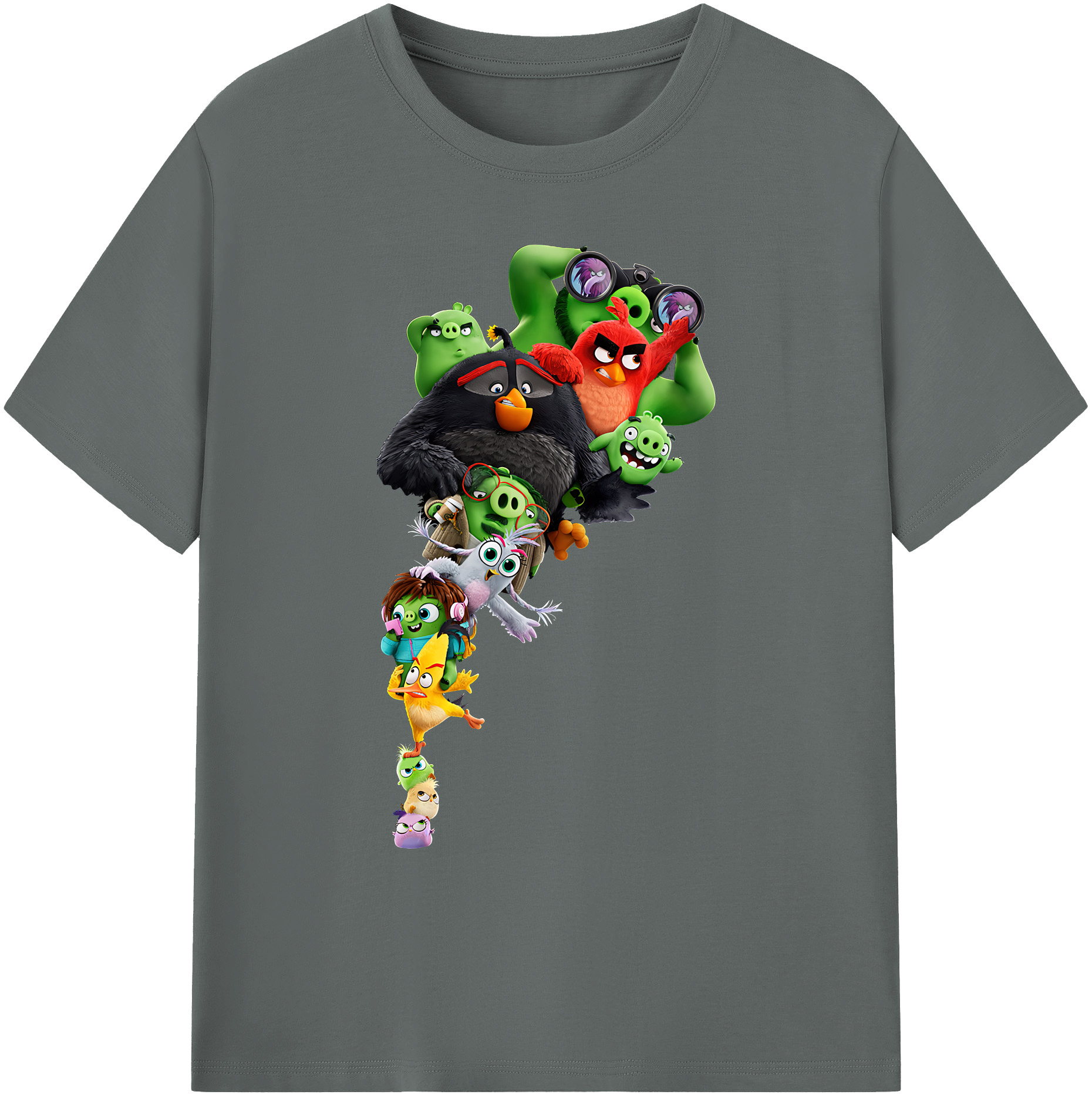 （画像用） Angry Birds アングリーバード 綿100％ メンズ半袖Tシャツ｜肌触りやわらか＆通気性